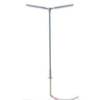 Double-Arm Parking Lot Light 3-Pack - Warm White LED -- Gray