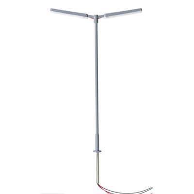 Double-Arm Parking Lot Light 3-Pack - Warm White LED -- Gray