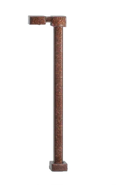 Single-Arm Square LED Light 3-Pack -- Bronze (cool white LED) 15 Scale Feet Tall