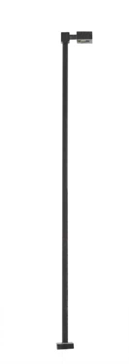 Single-Arm Square LED Light 3-Pack -- Black (cool white LED) 30 Scale Feet Tall