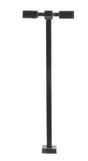 Double-Arm Square LED Light 3-Pack -- Black (warm white LED) 15 Scale Feet Tall