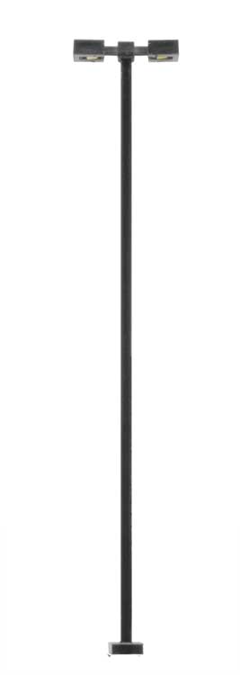 Double-Arm Square LED Light 3-Pack -- Black (cool white LED) 30 Scale Feet Tall