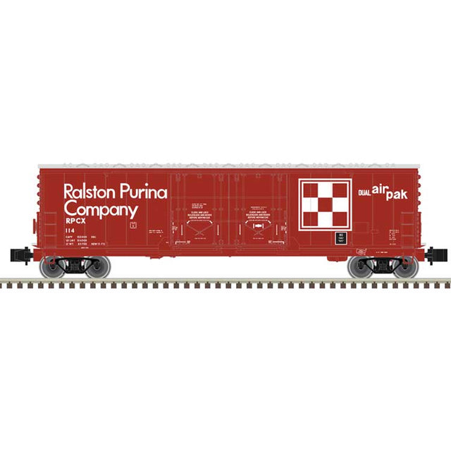 Evans 53' Double Plug-Door Boxcar - Master(R) -- Ralson Purina #114 (red, white)
