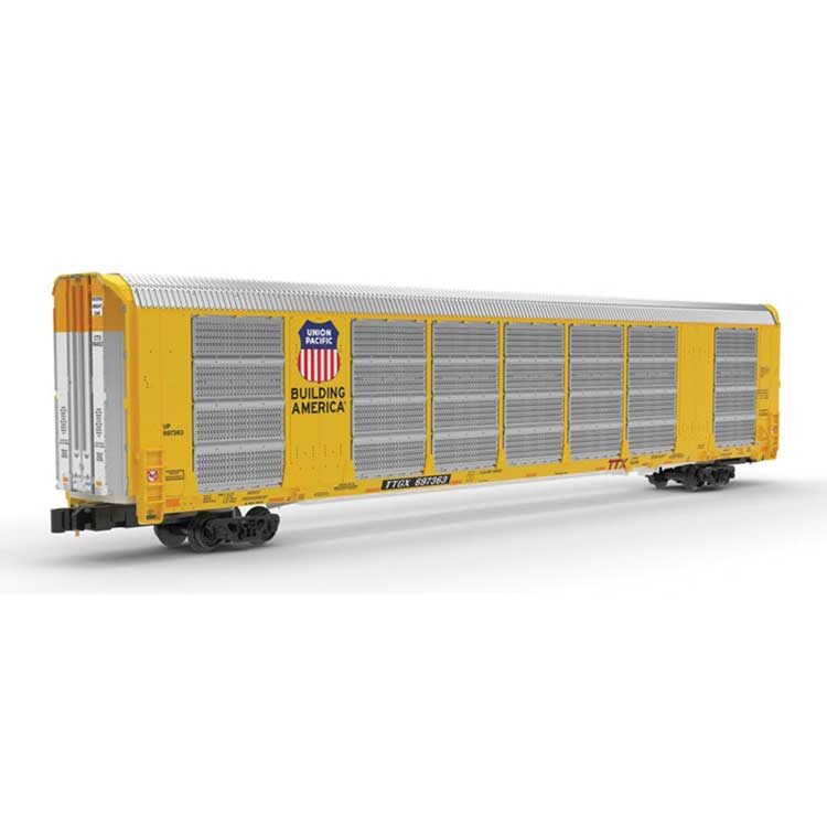 Gunderson Multi-Max Enclosed Auto Rack - Ready to Run - Master(R) -- Union Pacific TTGX #697387 (silver, yellow, black; Building America Logo)
