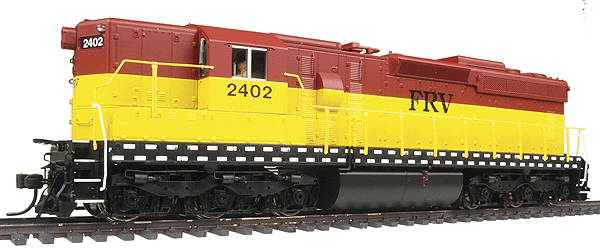 Master Series Gold; Diesel EMD SD24 Powered w/Decoder & Sound -- Fox River Valley #2402 w/High Short Hood (red, yellow)