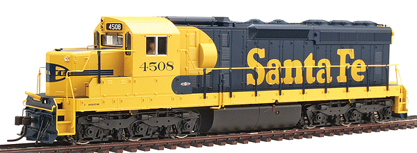 Master Gold Series Diesel EMD SD24 Powered w/Decoder & Sound -- Santa Fe #4508 (blue, yellow "Warbonnet") Low Nose