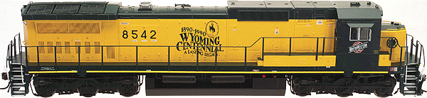 Atlas Master(TM) Series Silver Diesel GE Dash 8-40C - Powered -- Chicago & North Western "Wyoming Centennial" #8542 (Traditional Yellow, gr