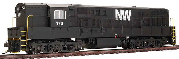 Master Series Silver Diesel F-M H24-66 Train Master; Powered, DCC Ready -- Norfolk & Western #173 (NW repaint black, white)