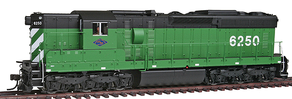 Master(TM) Series Gold Diesel EMD SD24 DCC & Sound; CB&Q Style w/High Hood -- Maryland Midland #6250 (ex-BN, green, black)