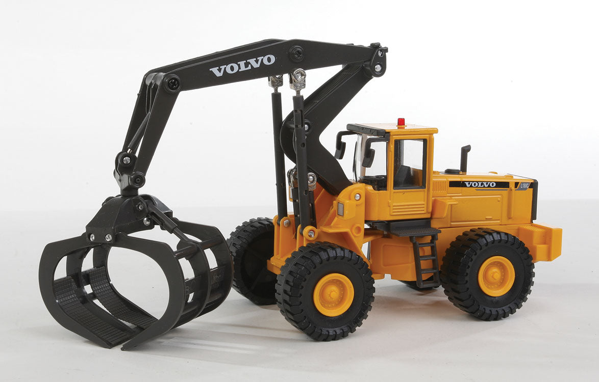 Volvo L180C Timber Grappler - Assembled -- Yellow, Black