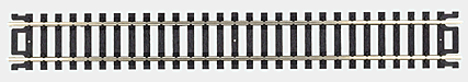 Straight Snap-Track(R) Nickel-Silver Rail -- 9"  22.9cm (Black Ties) pkg(6)