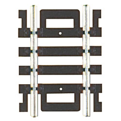 Straight Snap-Track(R) Nickel-Silver Rail -- 1-1/2"  3.8cm (Black Ties) pkg(4)