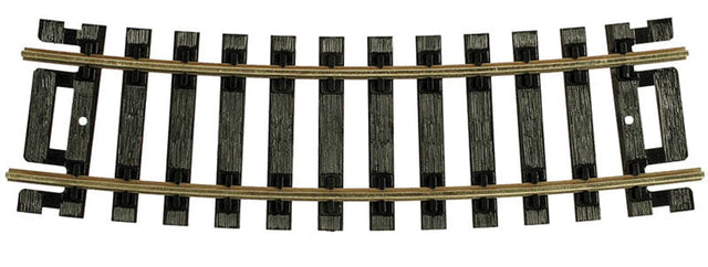 Code 100 Curved Snap-Track(R) Nickel-Silver Rail -- 1/2 Section, 15" Radius (Black Ties) pkg(4)