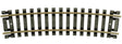 Code 100 Curved Snap-Track(R) Nickel-Silver Rail -- 1/2 Section, 18" Radius (Black Ties) pkg(4)