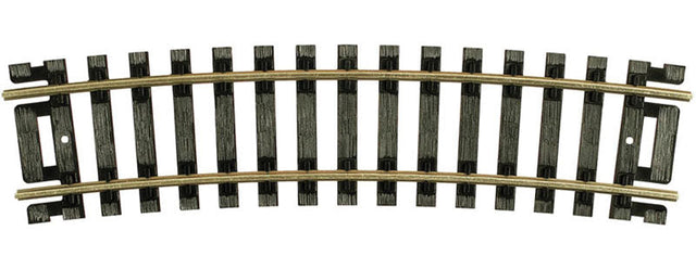 Code 100 Curved Snap-Track(R) Nickel-Silver Rail -- 1/2 Section, 18" Radius (Black Ties) pkg(4)