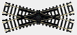 Snap Track Crossing -- 30 Degrees, Nickel-Silver Rail, Black Ties