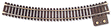 Terminal Section Snap-Track(R), Nickel-Silver Rail -- 18" Radius Curved, Black Ties