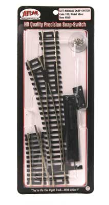 Code 100 Snap-Switch Manual Turnout - Nickel Silver Rail -- Left Hand-2
