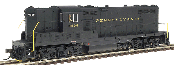 Diesel EMD GP7 Powered -- Pennsylvania Railroad #8806 (Dark Green, yellow)