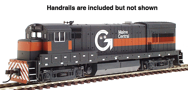 Diesel GE U23B Powered -- Guilford/Maine Central - No Unit Number (gray, orange)