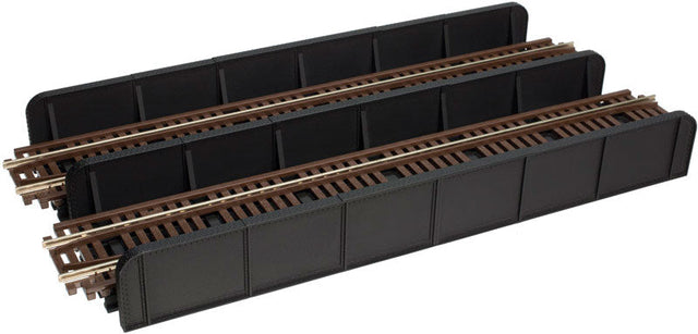 Through Plate-Girder Bridge with Code 100 Track -- Kit - Double Track, Bridge: 8"  20.3cm, Track: 9"  22.9cm
