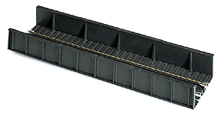 65' Through Plate-Girder Bridge - Assembled -- With Code 100 Nickel-Silver Rail  9 x 2-5/8"  23 x 6.5cm