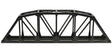 18" Through Truss Bridge Kit w/Code 100 Track -- Black