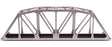 18" Through Truss Bridge Kit w/Code 100 Track -- Silver