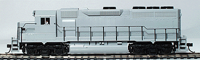 Diesel EMD GP40 w/Low Nose - Powered -- Undecorated w/Optional Dynamic Brakes & Fuel Tanks