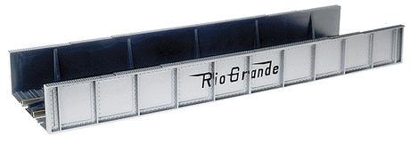 Decorated Plate Girder Bridge w/Code 100 Track -- Denver & Rio Grande Western (silver, black)