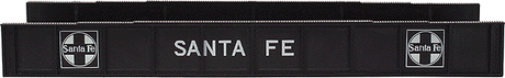Decorated Plate Girder Bridge w/Code 100 Track -- Santa Fe (black, white)