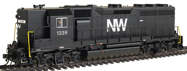 Diesel EMD GP40 w/High Nose - Powered -- Norfolk & Western #1339 (black, white)