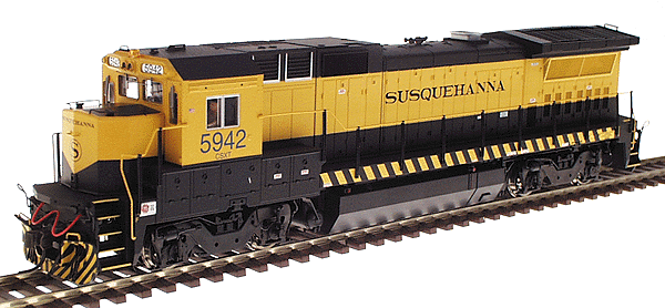 Diesel GE Dash 8-40B Powered -- CSX-Susquehanna #5942 ("Patch Job" Old NYS&W yellow & black w/new number)