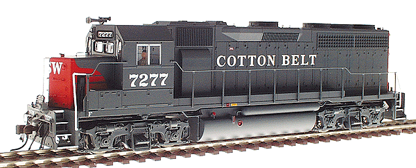Diesel EMD GP40 Powered w/Low Nose -- St. Louis Southwestern "Cotton Belt" - Painted (gray, red) #7277