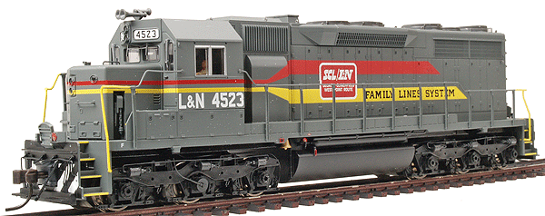 Silver Series Diesel EMD SD35 w/Low-Nose - Powered (No Sound, DCC-Ready) -- Family Lines (L&N) #4513 (gray, red, yellow)