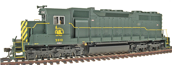 Silver Series Diesel EMD SD35 w/Low-Nose - Powered (No Sound, DCC-Ready) -- Central of New Jersey #2512 (green, gold)