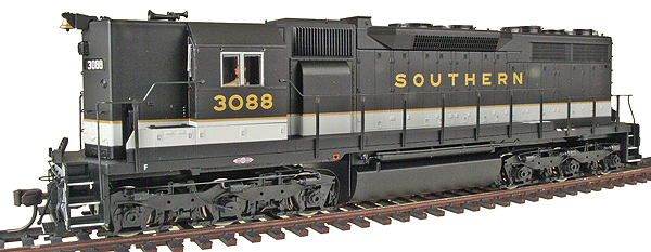 Silver Series Diesel EMD SD35 w/High-Nose - Powered (No Sound, DCC-Ready) -- Southern #3088 (black, imitation aluminum, gold)
