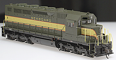 Diesel EMD SDP35 Powered -- Seaboard Air Line; Painted (green, yellow, red), No Unit Number