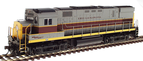 Diesel Classic Alco C-425 Phase 1 Powered -- Erie Lackawanna; Painted (gray, maroon, yellow), No Unit Number