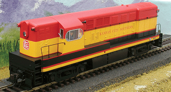 Diesel F-M H15-44 Powered; Early "Loewy" Body & Cab w/Body-Mounted Handrai -- Kansas City Southern #41 (Brunswick Green, red, yellow)