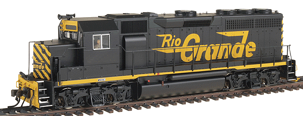 EMD GP40 Low Nose - Standard DC -- Denver & Rio Grande Western - Painted (black, Aspen Gold); No Unit Number