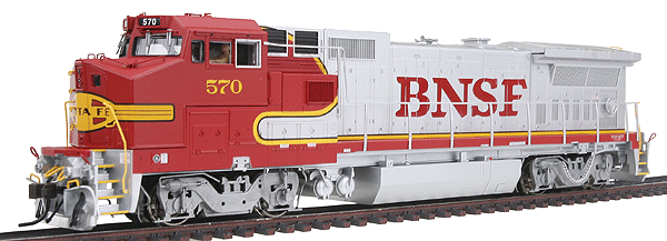 GE Dash 8-40BW w/Sound & DCC - Master(TM) Gold Series -- Burlington Northern Santa Fe #570 (Warbonnet), Gull-Wing Cab w/Ditch Lights
