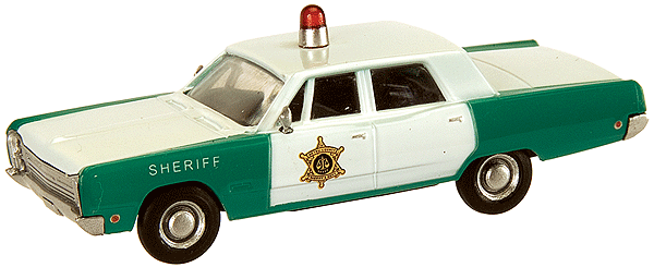 Main Street Motors(TM) 1968 Plymouth Fury I Sedan -- Police Car (green, white)