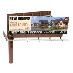Modern Dual-Sided Billboard with Ads - Assembled