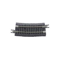 Code 65 Curved Track with Gray Ballast - True Track -- 1/2 Section, 11"  27.9cm Radius pkg(8)