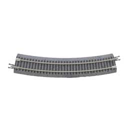 Code 65 Curved Track with Gray Ballast - True Track -- 12-1/2"  31.8cm Radius pkg(8)