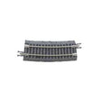 Code 65 Curved Track with Gray Ballast - True Track -- 1/2 Section, 12-1/2"  31.8cm Radius pkg(8)