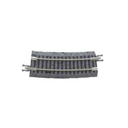 Code 65 Curved Track with Gray Ballast - True Track -- 1/2 Section, 12-1/2"  31.8cm Radius pkg(8)