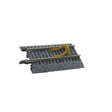 Code 65 Straight Bumper with Gray Ballast - True Track -- Yellow Bumper, 2"  5.1cm pkg(2)