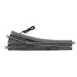 Code 65 Remote Control Turnout with Gray Ballast - True Track -- Right Hand, 12-1/2" 31.8cm Radius Diverging Route